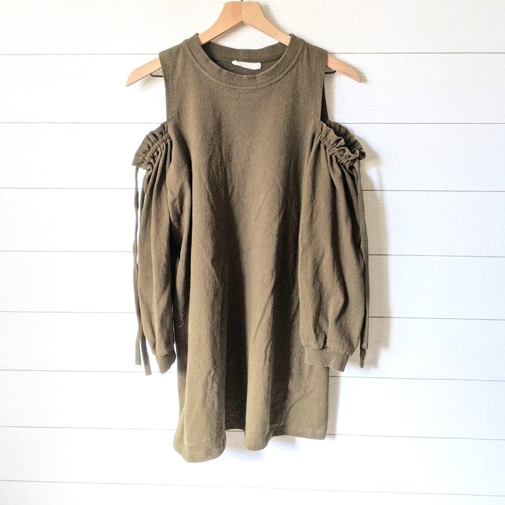 LUSH Green Open Shoulder Dress M